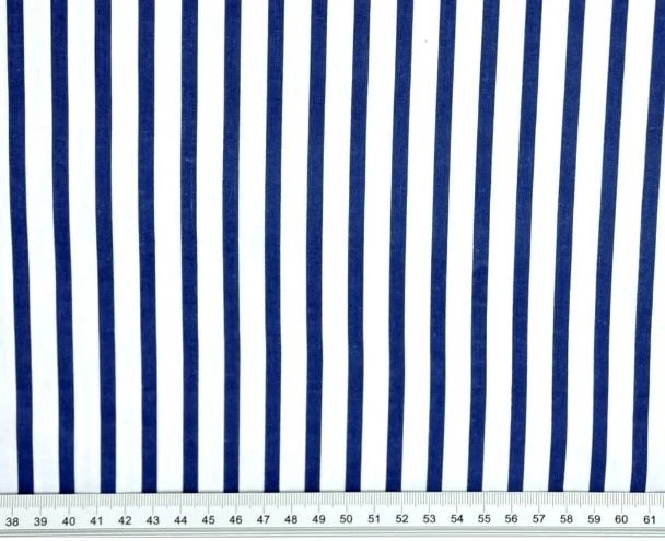 Tissu rayures marine et blanc 50x80cm